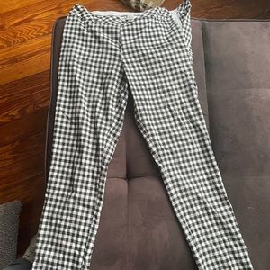 Black and white gingham classy work pants size 6-8